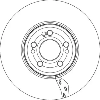 Диск гальмівний передн Лів/Прав MERCEDES GLE (V167) 2.0D/2.0DH 10.18-03.23 TRW DF6942S