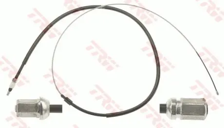 Фото 1 — Трос ручника (задній) Citroen Berlingo/Peugeot Partner 08- (2398/1300mm) TRW (GCH667) Фото Трос ручника (задній) Citroen Berlingo/Peugeot Partner 08- (2398/1300mm) TRW (GCH667) зображення 1