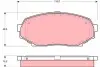 Тормозные колодки, дисковый тормоз.) TRW (GDB1028) изображение 1