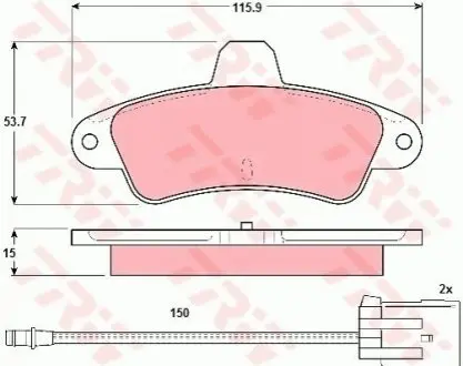 Тормозные колодки, дисковые. TRW GDB1112