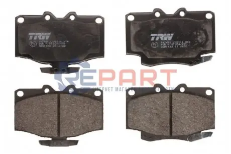 Комплект гальмівних колодок передн, TOYOTA COROLLA, LAND CRUISER, LAND CRUISER 90 1.4-3.4 10.85-12.02 TRW GDB1133