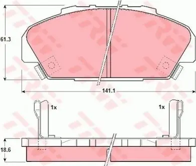 Тормозные колодки, дисковый тормоз.) TRW GDB1137