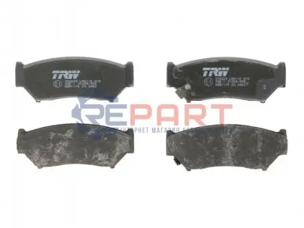 Комплект гальмівних колодок передн, GEO TRACKER SUZUKI GRAND VITARA I, JIMNY, VITARA 1.5D-2.0D 01.88 TRW GDB1174