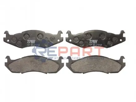 Комплект гальмівних колодок передн, CHEVROLET CAPRICE HUMMER HUMMER H1 JEEP CHEROKEE, CJ5 - CJ8, COMANCHE, GRAND WAGONEER, WRANGLER I 2.1D-6.5D 09.79-12.04 TRW GDB1207