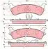 Комплект гальмівних колодок задн, JEEP CHEROKEE, GRAND CHEROKEE I 2.1D/4.0/5.2 10.84-09.01 TRW (GDB1238) зображення 1