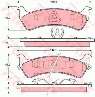 Тормозные колодки, дисковый тормоз.) TRW GDB1238 (фото 1)