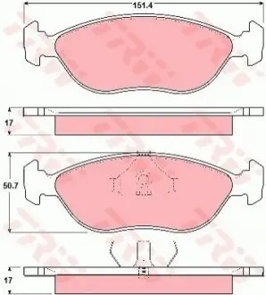 Тормозные колодки, дисковый тормоз.) TRW GDB1246