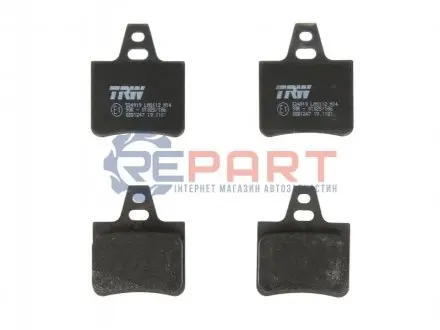 Комплект гальмівних колодок задн, CITROEN XANTIA, XM 1.6-3.0 05.89-04.03 TRW GDB1247