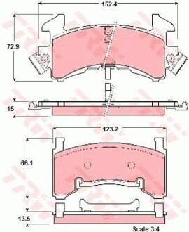 Тормозные колодки, дисковый тормоз.) TRW GDB1272 (фото 1)