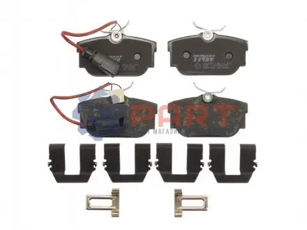 Фото Колодки гальмівні (задні) VW T4/T5 90-15 (з датчиками) TRW (GDB1326) зображення 1