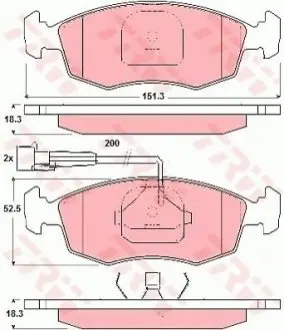 Тормозные колодки, дисковый тормоз.) TRW GDB1341