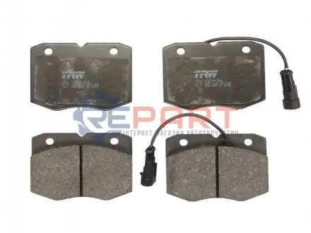 Комплект гальмівних колодок передн, IVECO DAILY II 2.5D/2.8D 01.89-05.99 TRW GDB1356