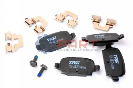 Фото Комплект гальмівних колодок, дискове гальмо TRW (GDB1412) зображення 1