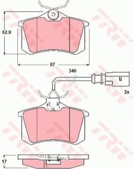 Тормозные колодки, дисковый тормоз.) TRW GDB1417