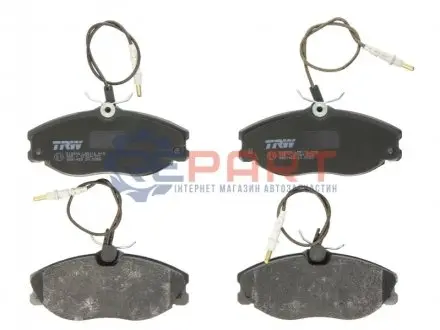 Комплект гальмівних колодок передн, CITROEN XSARA PEUGEOT 406, 607 1.9D-3.0 11.95-07.11 TRW GDB1423