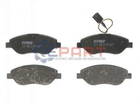 Комплект гальмівних колодок передн, ALFA ROMEO MITO FIAT BRAVO II, STILO LANCIA DELTA III, LYBRA 1.3D-2.4 10.01-10.18 TRW GDB1484