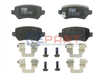 Колодки гальмівні (задні) Opel Astra G/Combo 01-/Kia Cee'd 15- (к-кт з пластинами) TRW GDB1515 Купити в Україні