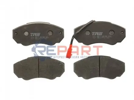 Фото Комплект гальмівних колодок, дискове гальмо TRW (GDB1517) зображення 1