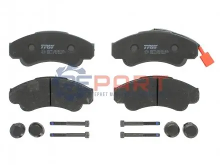 Фото 1 — Колодки гальмівні (передні) Citroen Jumper 99-06/Fiat Ducato 00-/Peugeot Boxer 97-09 (+датчик) TRW (GDB1518) Фото Колодки гальмівні (передні) Citroen Jumper 99-06/Fiat Ducato 00-/Peugeot Boxer 97-09 (+датчик) TRW (GDB1518) зображення 1