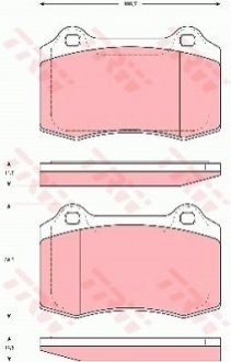 Тормозные колодки, дисковый тормоз.) TRW GDB1537 (фото 1)