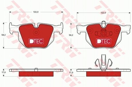 Гальмівні колодки TRW GDB1560DTE