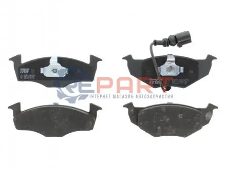 Фото Колодки гальмівні (передні) Skoda Fabia 99-14/VW Polo IV 02-10 (+датчик) TRW (GDB1586) зображення 1