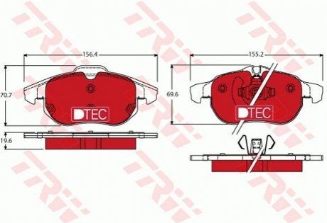 Автозапчасть TRW GDB1613DTE