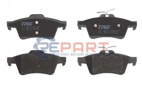 Комплект гальмівних колодок (задніх) Citroen C5/Ford C-Max 07-/Focus/Connect 04-13/Renault Laguna 07-15/Volvo TRW GDB1621 Купити в Україні