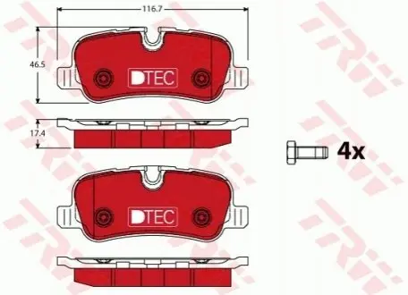 Автозапчасть TRW GDB1632DTE