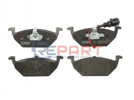 Комплект гальмівних колодок (передніх) Audi A3/Skoda Octavia 96-13/Fabia 99-/VW Caddy/Golf 96-15 (+датчик) TRW GDB1658 Купити в Україні