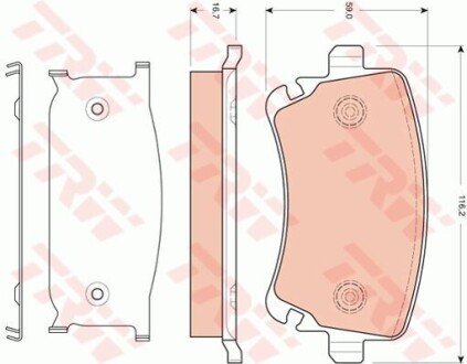 Тормозные колодки, дисковый тормоз.) TRW GDB1661