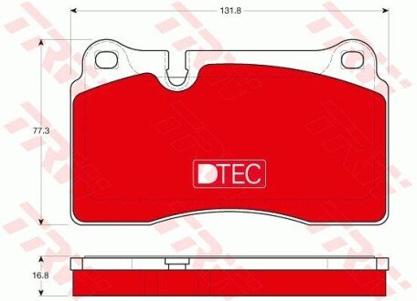 Тормозные колодки дисковые TRW GDB1670DTE