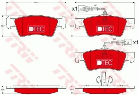 Автозапчасть TRW GDB1672DTE