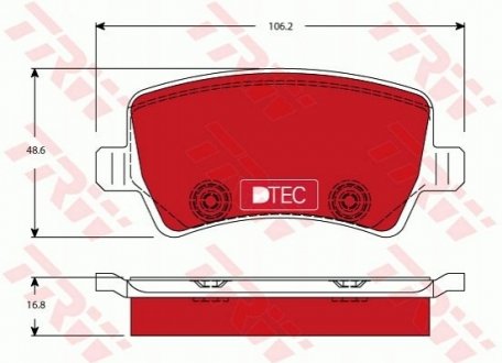 Керамические тормозные колодки задние TRW GDB1685DTE