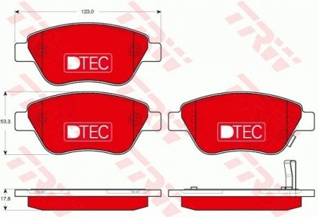 Гальмівні колодки TRW GDB1700DTE