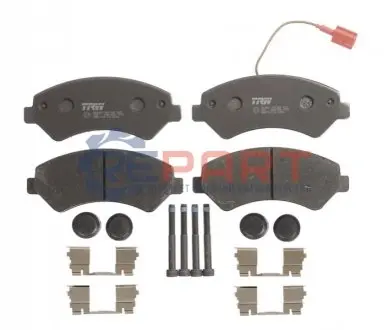 Фото Колодки гальмівні (передні) Citroen Jumper/Fiat Ducato/Peugeot Boxer 06- (+датчик) TRW (GDB1703) зображення 1