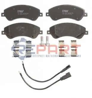 Фото Комплект гальмівних колодок, дискове гальмо TRW (GDB1723) зображення 1