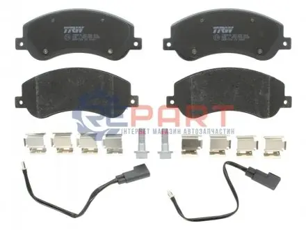 Фото 1 — Колодки гальмівні (передні) Ford Transit 06-14/VW Amarok 10- (з датчиками) TRW (GDB1724) Фото Колодки гальмівні (передні) Ford Transit 06-14/VW Amarok 10- (з датчиками) TRW (GDB1724) зображення 1