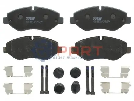 Фото Комплект гальмівних колодок, дискове гальмо TRW (GDB1747) зображення 1