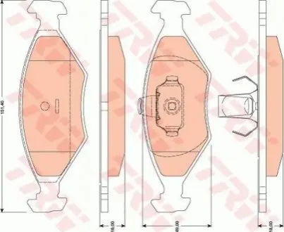 Тормозные колодки, дисковый тормоз.) TRW GDB1751