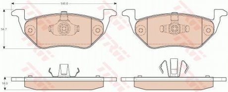 Тормозные колодки, дисковый тормоз.) TRW GDB1754 (фото 1)