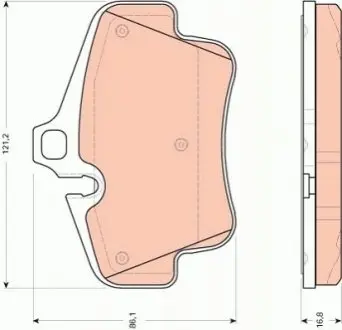Тормозные колодки, дисковый тормоз.) TRW GDB1758 Купить в Украине