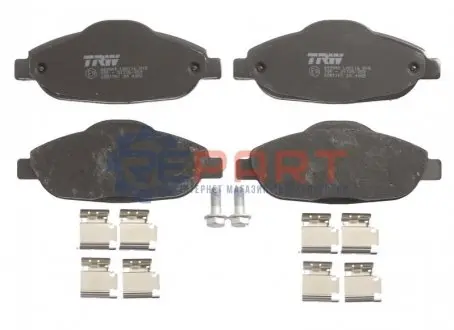 Фото Комплект гальмівних колодок, дискове гальмо TRW (GDB1761) зображення 1