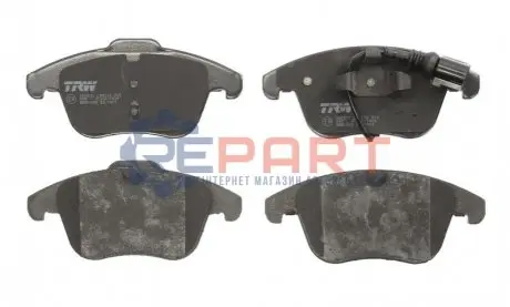 Колодки гальмівні (передні) Audi Q3 11-18/VW Passat Tiguan 07-18/Sharan 10-(+датчик) TRW GDB1762 Купити в Україні