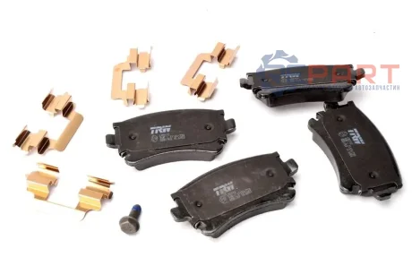 Комплект гальмівних колодок задн, AUDI A4 B6, A4 B7, A6 ALLROAD C6, A6 C5, A6 C6, A8 D3 BENTLEY CONTINENTAL 2.0-6.0 07.02-07.18 TRW GDB1769