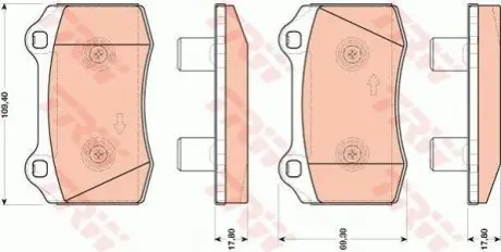 Тормозные колодки, дисковый тормоз.) TRW GDB1773