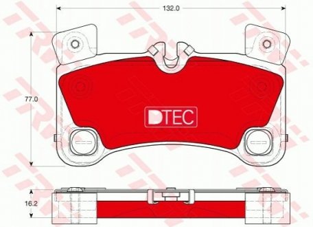 Комплект тормозных колодок, дисковый тормоз TRW GDB1775DTE