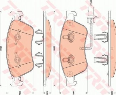 Тормозные колодки, дисковый тормоз.) TRW GDB1811