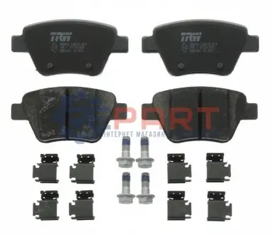 Колодки гальмівні (задні) Renault Master III/Opel Movano B/Nissan NV400 10- (+датчик/к-кт)(спарка) TRW GDB1841 Купити в Україні