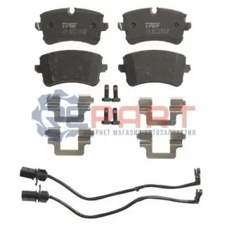 Комплект гальмівних колодок задн, AUDI A6 ALLROAD C7, A6 C7, A7, A8 D4 1.8-6.3 11.09-09.18 TRW GDB1866 Купити в Україні